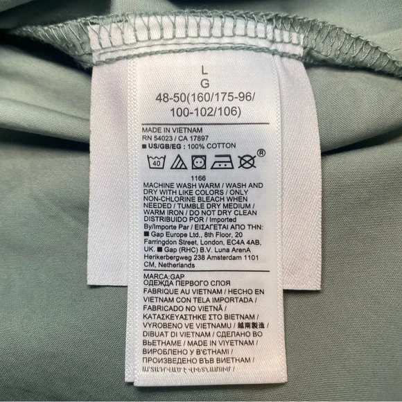 NWT GAP Puff Sleeve Peplum Top Sage Size Large - Picture 7 of 13